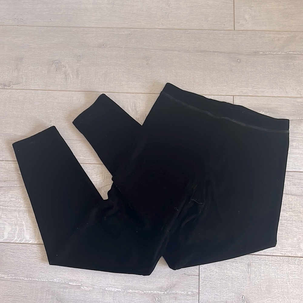 Crushed velvet Black Leggings